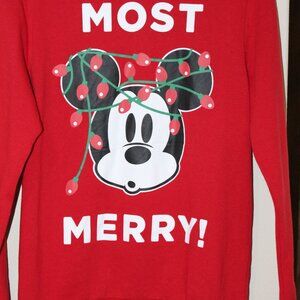Mickey Mouse Christmas Sweatshirt Size S